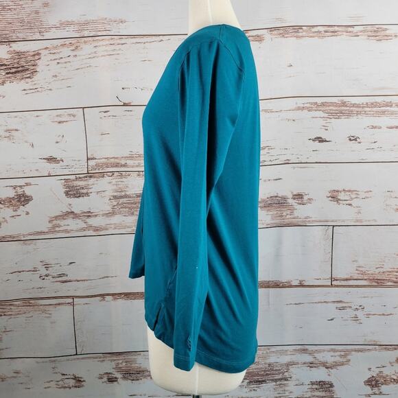 Coolibar Women's Long Sleeve Tee UPF 50+ Sun Protective Teal Small - Picture 2 of 6